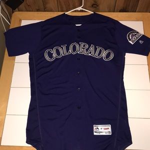 Men’s Majestic Colorado Rockies Purple Jersey